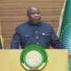Burundian President Évariste Ndayishimiye delivering his inaugural address as the newly elected Chairperson of the African Union during the 39th African Union Summit Addis Ababa.